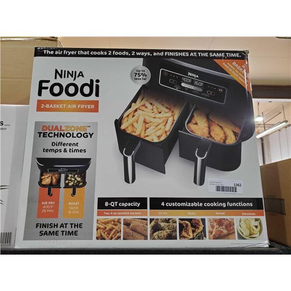 Ninja Foodi 2 Basket Digital Air Fryer - OPEN BOX - SOLD AS IS