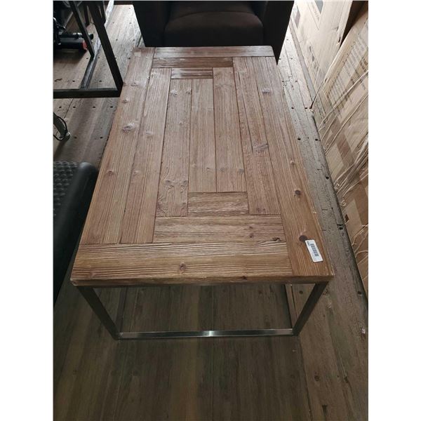 Wooden To Coffee Table with Metal Frame Legs - OUT OF BOX - SOLD AS IS