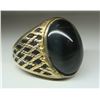 Image 6 : 10kt gold ring with black stone