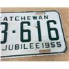 Image 3 : 1955 SK license plate (lot 309-313 have the same numbers on plates)