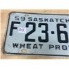 Image 2 : 1959 SK license plate (lot 309-313 have the same numbers on plates)