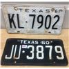 Image 1 : 1960 &1961 Texas license plats