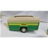 Image 12 : Vintage Green & yellow tonka van with 2 camper trailers,( one trailer is broken)