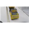 Image 5 : 2- Vintage Silver & & yellow  Tonka Semi's & black flatbed trailer