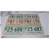 Image 1 : set of 6 vintage sask license plates from 1970 to 1975