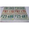 Image 3 : set of 6 vintage sask license plates from 1970 to 1975