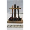 Image 10 : Pipe smokers set, 3 vintage pipes, pipe stand, vintage pipe case.