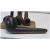 Image 6 : Pipe smokers set, 3 vintage pipes, pipe stand, vintage pipe case.
