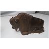 Image 3 : 3 Wood Carved Buffalo (1 Broken Leg)