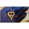 Image 2 : .925 Silver - Gold plated, duck heart pendant & .925 chain