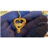 Image 3 : .925 Silver - Gold plated, duck heart pendant & .925 chain