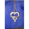Image 4 : .925 Silver - Gold plated, duck heart pendant & .925 chain