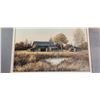Image 2 : Gene Spark, "Farm Scene" painting - Windsor Art Products - 1ft 4 1/2" W x 1ft 2 1/2" H