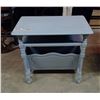 Image 1 : Painted Wood Side Table/Magazine Holder - 24x14x24H"