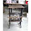 Image 1 : Antique Wood Magazine Holder/Table - 12x19x33"