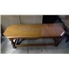 Image 1 : Long Wood Coffee Table - 21x54x16H"