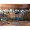 Image 1 : 6 Blue Tint Perfect Seal Fruit Jars - Snap Ring Lid - 1 Quart