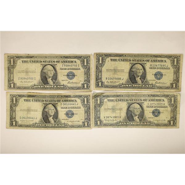 2-1935-F, 1935-G & 1957-B US $1 SILVER CERTS BLUE