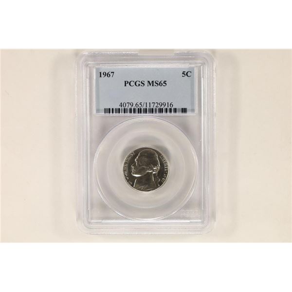 1967 JEFFERSON NICKEL PCGS MS65