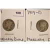 Image 1 : 1919 & 1919-D MERCURY DIMES