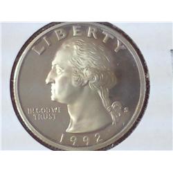 1992-S Washington Quarter (GEM Proof)