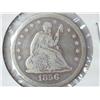 1856 Seated Liberty Quarter (With Solder On Back)