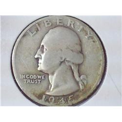 1945-S Washington Silver Quarter