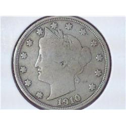 1910 Liberty "V" Nickel (VG)