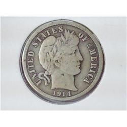 1914-D Barber Dime (Fine)