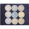 Image 1 : 9 Assorted 1890's Indian Head Cents