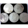Image 1 : 5 Assorted 1921 Morgan Silver Dollars