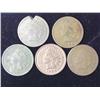 Image 1 : 5 Assorted 1900's Indian Head Cents