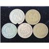 Image 2 : 5 Assorted 1900's Indian Head Cents