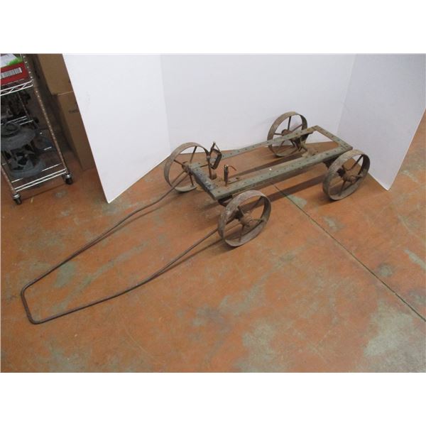 *Antique stationary engine cart with hitch - 36