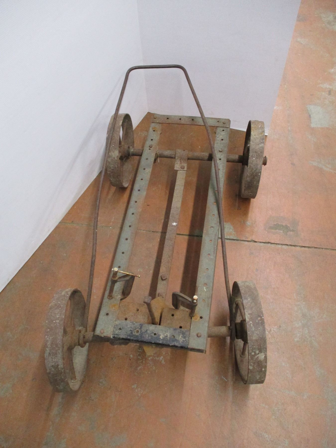 *Antique stationary engine cart with hitch - 36