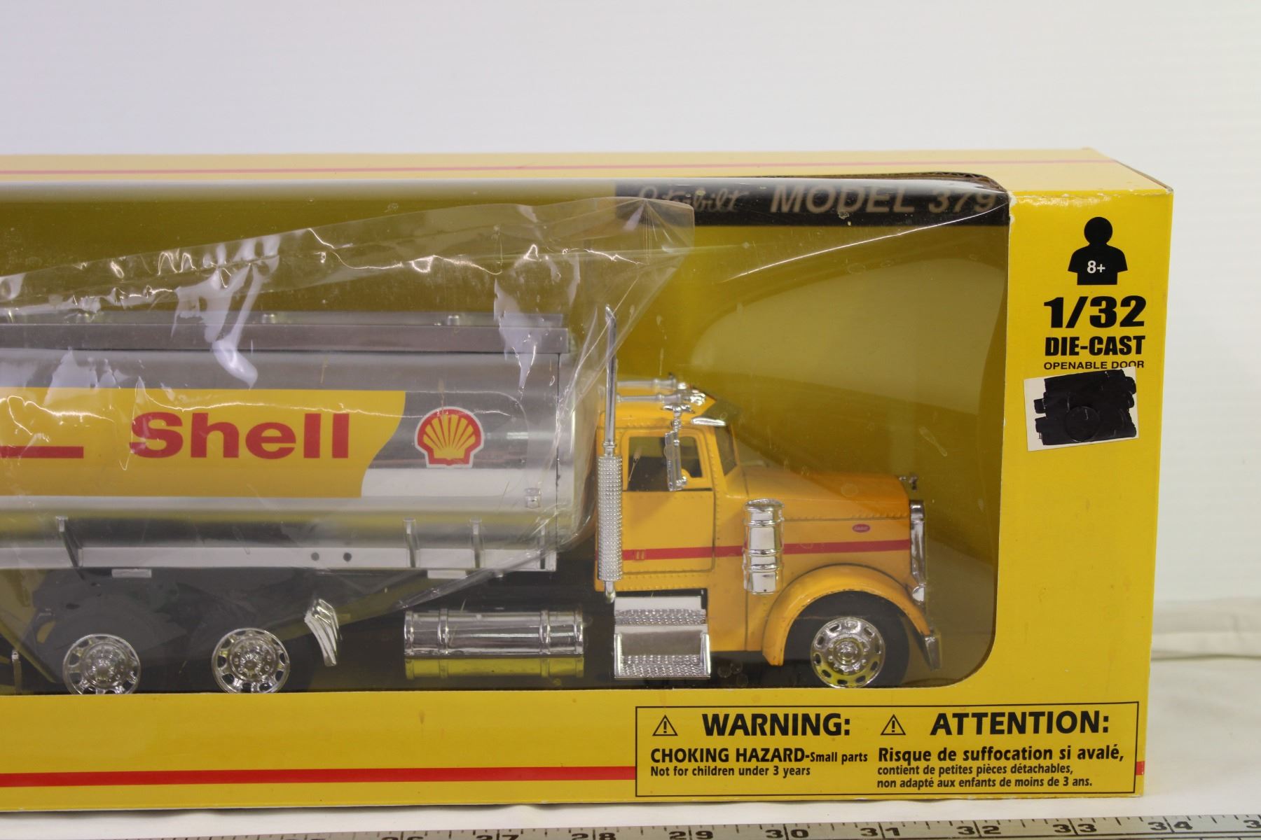 Trattore E Rimorchio Peterbilt 379 New-Ray Scala 1:32 – Camion Giocattolo Rosso E Nero LONG HAULER - Foto 4