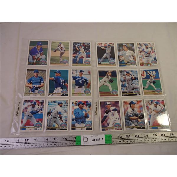 1993 O-Pee Chee Baseball (incomplete) Toronto Blue Jays