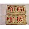 Image 2 : Set of 1973 Saskatchewan Farm Plates
