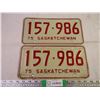 Image 1 : Set of 1975 Saskatchewan Plates