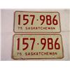 Image 2 : Set of 1975 Saskatchewan Plates
