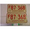Image 1 : Set of 1975 Saskatchewan Farm Plates