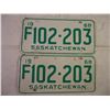 Image 2 : Set of 1968 Saskatchewan Farm Plates