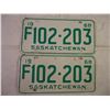 Image 2 : Set of 1968 Saskatchewan Farm Plates