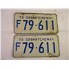 Image 2 : Set of 1972 Saskatchewan Farm Plates
