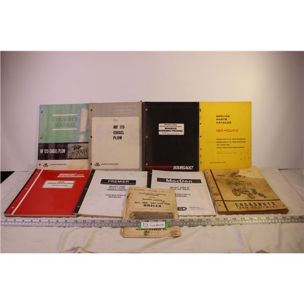 (9) Assorted Manuals (including Massey-Harris,Cockshutt, Massey-Ferguson)