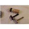 Image 4 : (2) Vintage Razors + Shaving Brush, Rolls Razor Sharpener