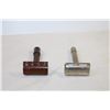 Image 5 : (2) Vintage Razors + Shaving Brush, Rolls Razor Sharpener