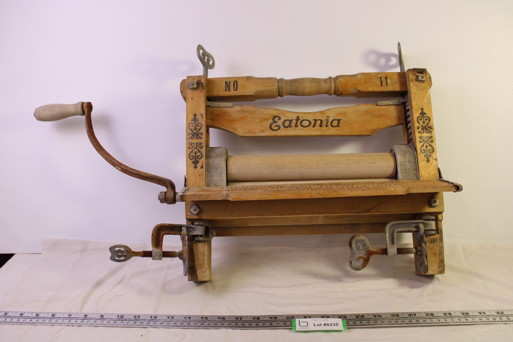 Euthanasia Rabbit Wringer Antique Eatonia Wood Wringer - Bodnarus Auctioneering