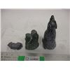 Image 2 : (3) Soapstone figures - sime chips