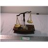Image 1 : Small scale with brass weights (coaster set - one leg missing)